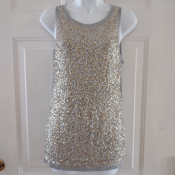 Joyous & Free Sequin Top. Size M - Picture 4 of 7